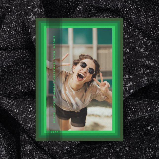 Grön ram julkort (Skapare uppladdad)