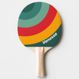 Grön randig cirkel med namn pingisracket