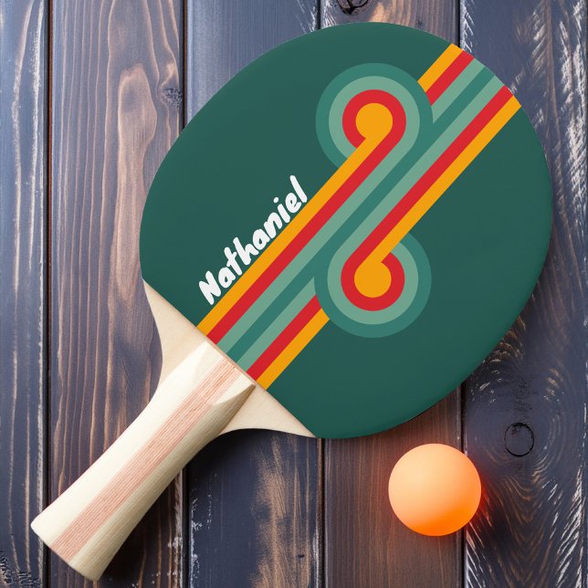 Grön randig slinga med namn pingisracket (Skapare uppladdad)