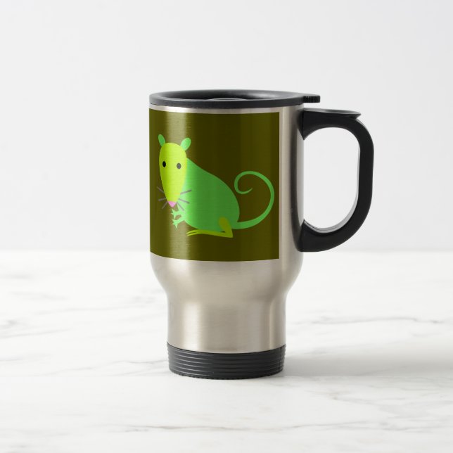 Grön råttatravel mug resemugg (Höger)