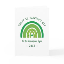 Grön regnbåge Irländsk Shamrock Glad St Patricks d