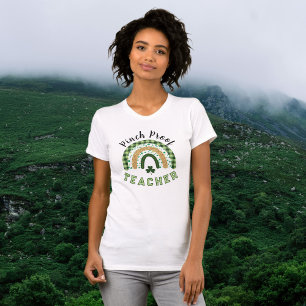 Grön regnbåge Nypa bevis Lärare St Patrick's Day T Shirt