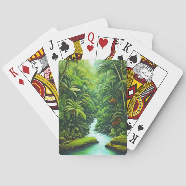 Grön regnskog casinokort (Baksidan)
