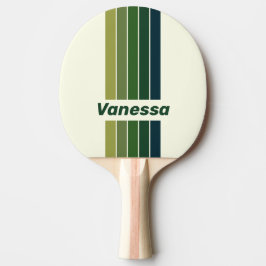 Grön Retro Fem Prickig med Namn Pingisracket