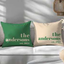 Grön retro modern minimalistisk kudde