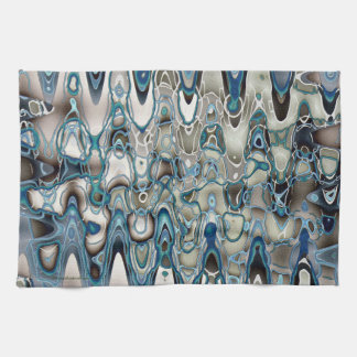 Grön retro stil för blått kökshandduk