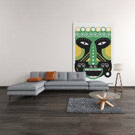 Grön Ritualmask Canvastryck