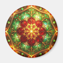 Grön Röd Dekorativ Jul Högtid Magnet