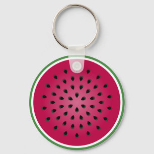 Grön röd vattenmelondesign nyckelring