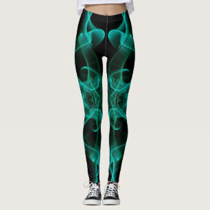 Grön rök Symmetrisk minimalistisk svart Leggings