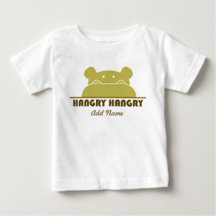 Grön rolig gullig hungrig Hangry flodhäst T Shirt