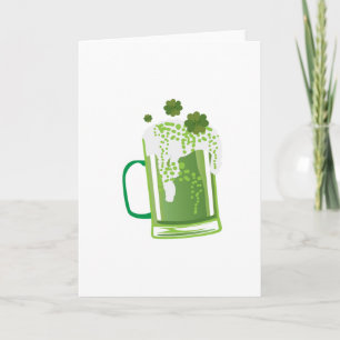 Grön rolig ölst patrick's day kort
