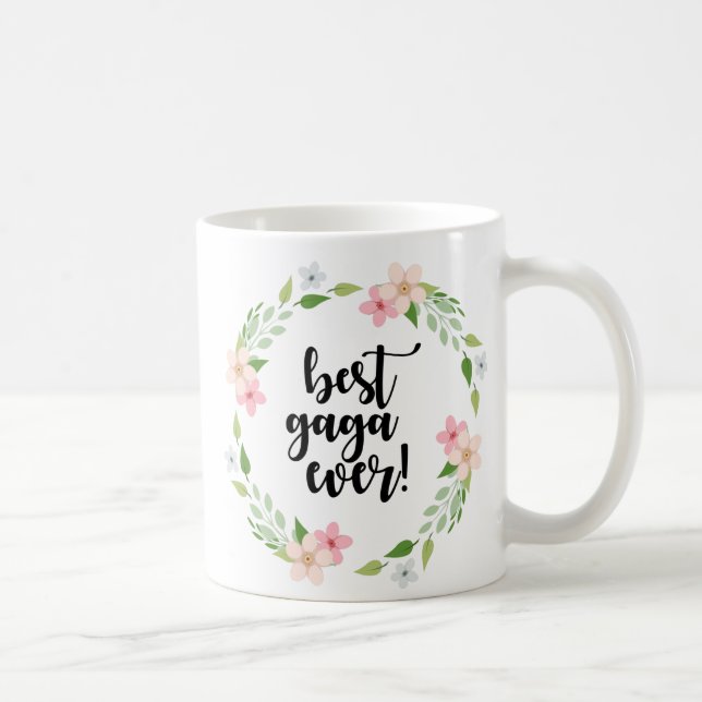 Grön rosa blom- bäst gaggig någonsin - rolig kaffemugg (Höger)