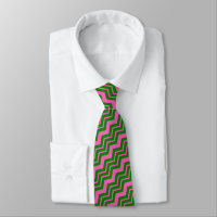 Grön Rosa Chevron Sicksack Design 