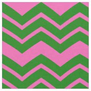 Grön Rosa Chevron Sicksack Design Tyg