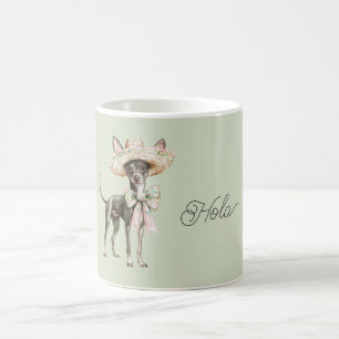 Grön Rosa Hatt Slinga Hund Kaffemugg