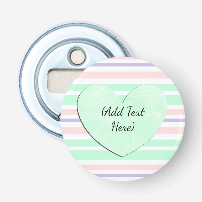 Grön rosa öppnare för lilapersonligflaska (Framsidan)