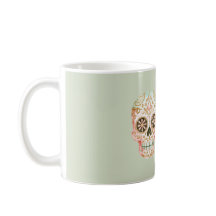 Grön Rosa Socker Skalle Día de los Muertos