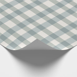Grön rutig gingham lanthus enkel presentpapper