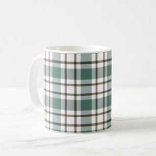 grön rutig lätt tartanmönster kaffemugg