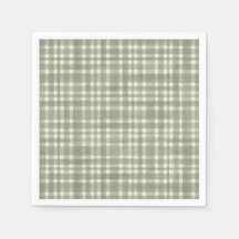 Grön rutig vattenfärg Gingham festtallrik