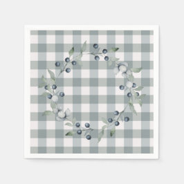 Grön rutmönstrad krans Buffalo-ruta Snyggt Pappersservett