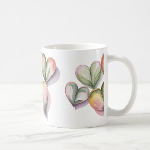 Grön saftig hjärtmugg kaffemugg