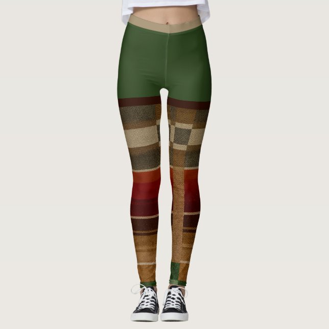 "GRÖN SALSA" AUTENTISKT TRYCK - HISPANISKT ARV LEGGINGS (Framsida)