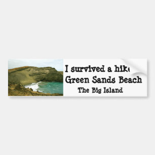 Grön Sandsstrand Hawaii Bildekal