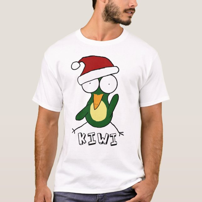 Grön Santa KiwiT-tröja T-shirt (Framsida)