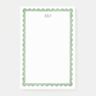 Grön scallopad | Personlig skrivmaterial Post-it Block