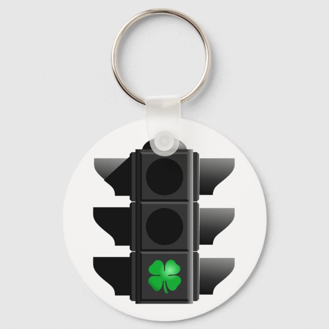 Grön schamprock. nyckelring (Framsida)