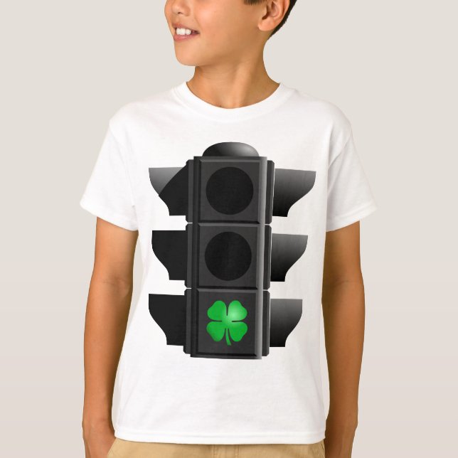 Grön schamprock. tee shirt (Framsida)