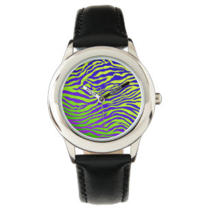 Grön sebra armbandsur