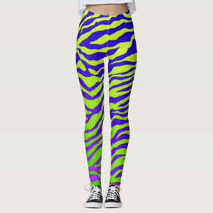 Grön sebra leggings