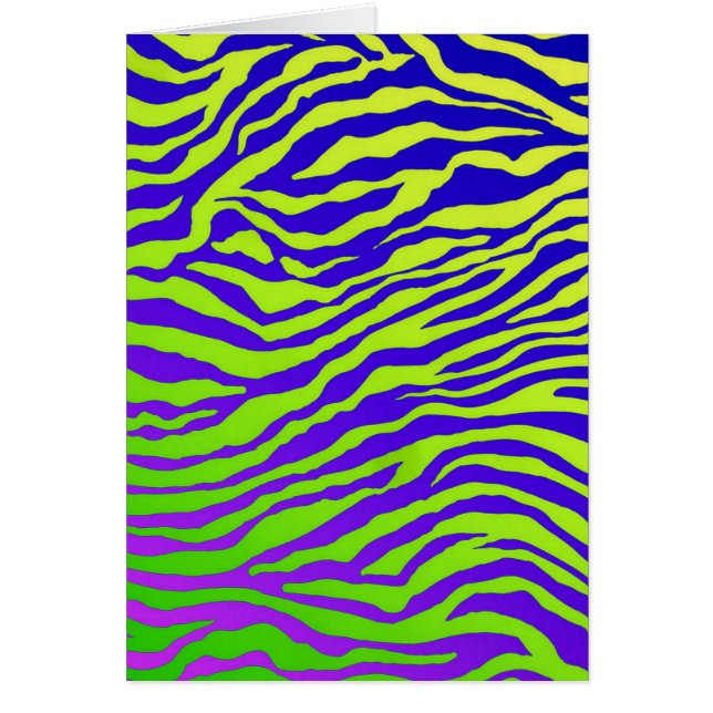 Grön sebra (porträtt) hälsningskort (Framsidan)