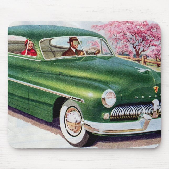 grön sedan för Mercury 1949 Musmatta (Framsidan)