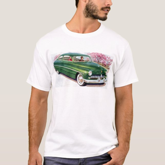 grön sedan för Mercury 1949 T-shirt (Framsida)