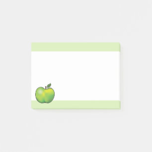 Grön seriefigur Äpple Frukt Illustration Post-it Block