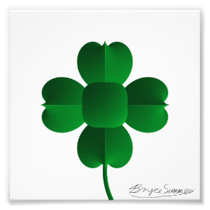 Grön Shamrock Fototryck