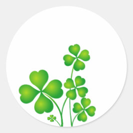 Grön Shamrock Från Irland Runt Klistermärke