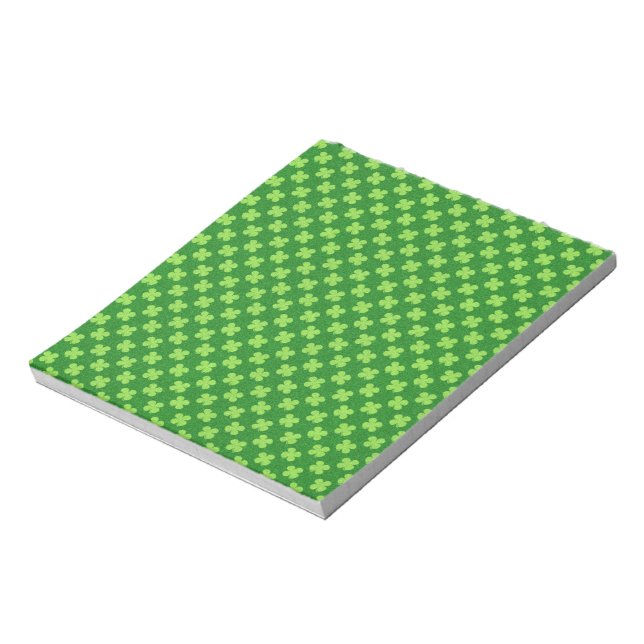 Grön Shamrock Glitter Anteckningsblock (Roterad)
