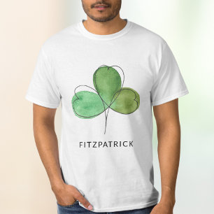 Grön Shamrock irländskt arv T Shirt