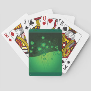 Grön Shamrock Klöver St Patricks Day Tur Casinokort