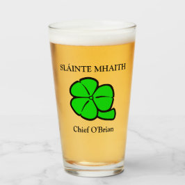 Grön Shamrock Saint Patrick's Day Blommig Konst Glaskopp