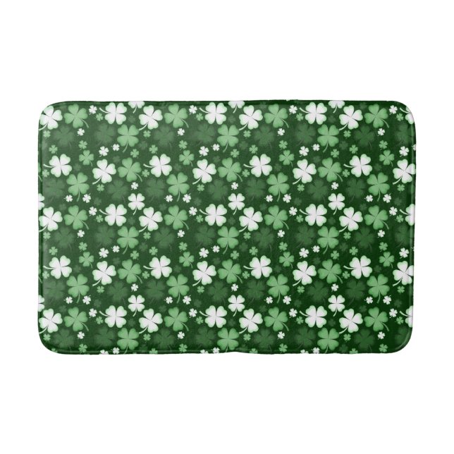 Grön Shamrock, St. Patricks dag Badrumsmatta (Framsidan)