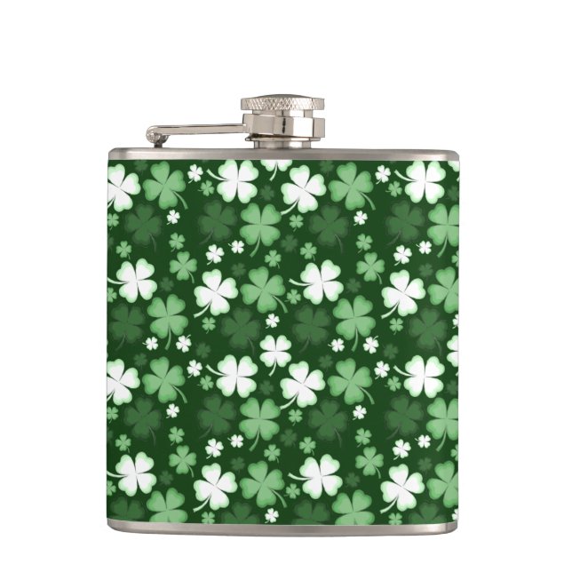 Grön Shamrock, St. Patricks dag Fickplunta (Framsidan)