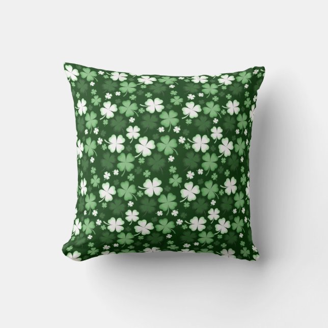 Grön Shamrock, St. Patricks dag Kudde (Framsida)