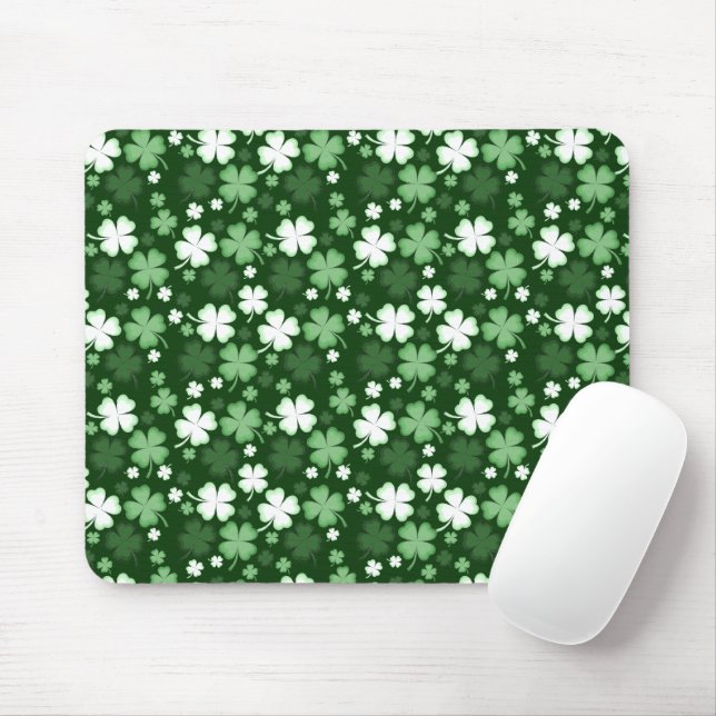 Grön Shamrock, St. Patricks dag Musmatta (Med mus)