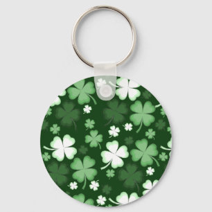 Grön Shamrock, St. Patricks dag Nyckelring